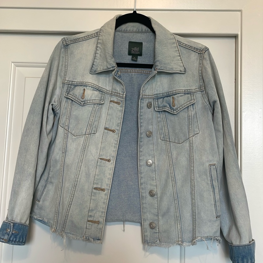 Wild Fable Distressed Light Denim Jacket